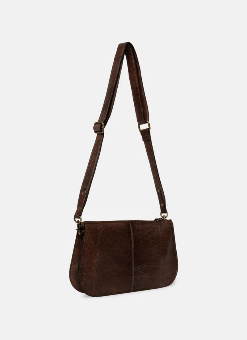 ReDesigned MYN BIG Lederen Schoudertas, Woodsmoke