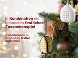 Relaxound JINGLE BELLS Kerst Ornament met sensor en Feestelijk geluid, Gold Glow