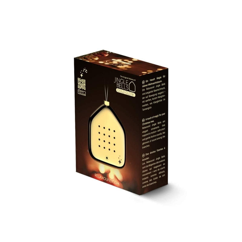 Relaxound JINGLE BELLS Kerst Ornament met sensor en Feestelijk geluid, Gold Glow