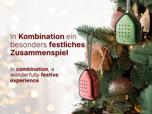 Relaxound JINGLE BELLS Kerst Ornament met sensor en Feestelijk geluid, Green Sparkles