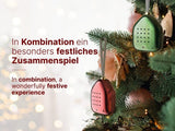 Relaxound JINGLE BELLS Kerst Ornament met sensor en Feestelijk geluid, Red Stars