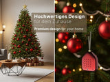 Relaxound JINGLE BELLS Kerst Ornament met sensor en Feestelijk geluid, Red Stars