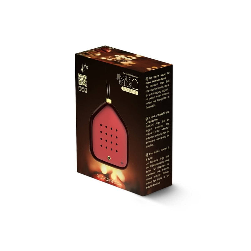Relaxound JINGLE BELLS Kerst Ornament met sensor en Feestelijk geluid, Red Stars