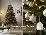 Relaxound JINGLE BELLS Kerst Ornament met sensor en Feestelijk geluid, White Stars