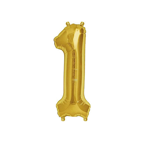 Rico Design Gold foil Cijferballon 0-9 1
