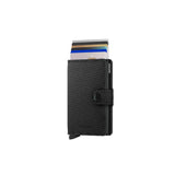 Secrid MINI WALLET Lederen kaartenhouder, Carbon Black