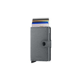 Secrid MINI WALLET Lederen kaartenhouder, Carbon Cool Grey