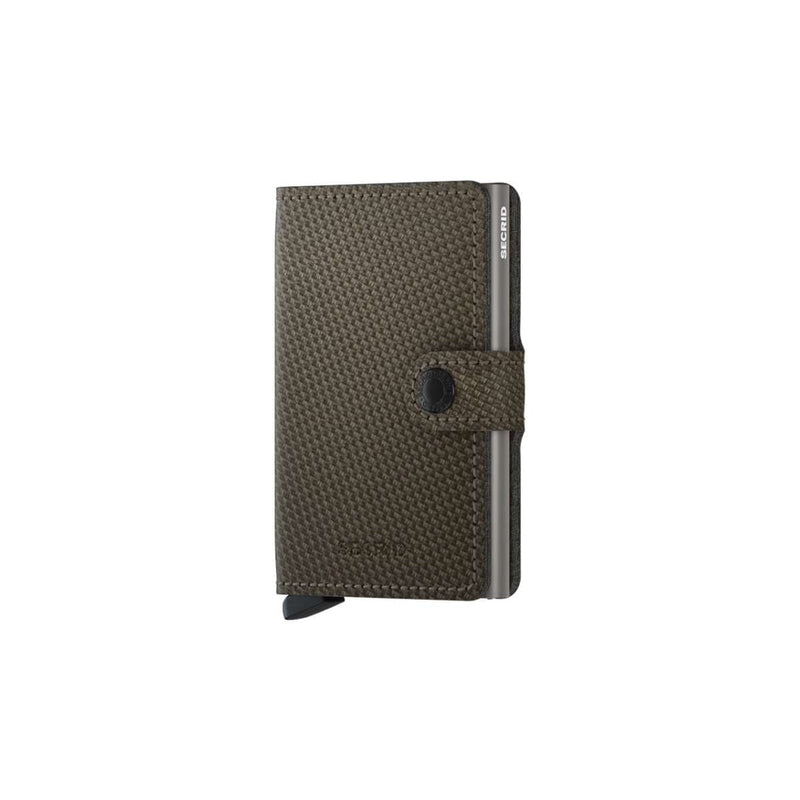 Secrid MINI WALLET Lederen kaartenhouder, Carbon Khaki