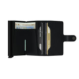 Secrid MINI WALLET Lederen kaartenhouder, Crisple Black