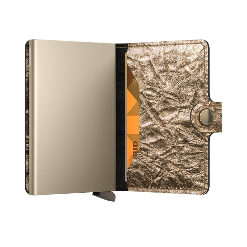 Secrid MINI WALLET Lederen kaartenhouder, Crunch Gold