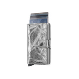 Secrid MINI WALLET Lederen kaartenhouder, Crunch Silver