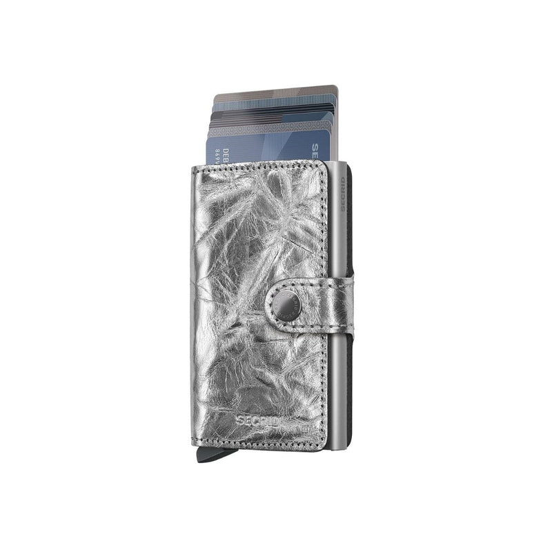 Secrid MINI WALLET Lederen kaartenhouder, Crunch Silver