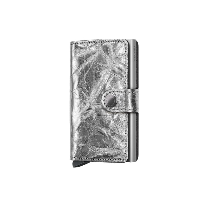Secrid MINI WALLET Lederen kaartenhouder, Crunch Silver