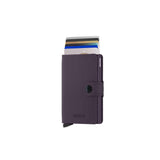 Secrid Mini Wallet lederen kaartenhouder, Dark Purple