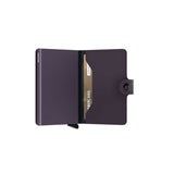 Secrid Mini Wallet lederen kaartenhouder, Dark Purple