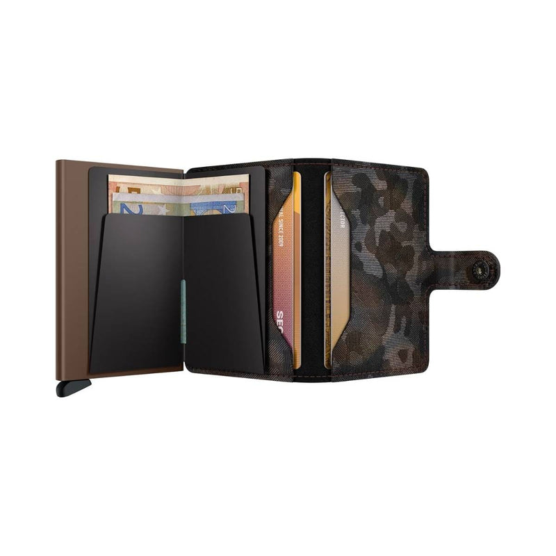 Secrid MINI WALLET Lederen kaartenhouder, Jungle Brown
