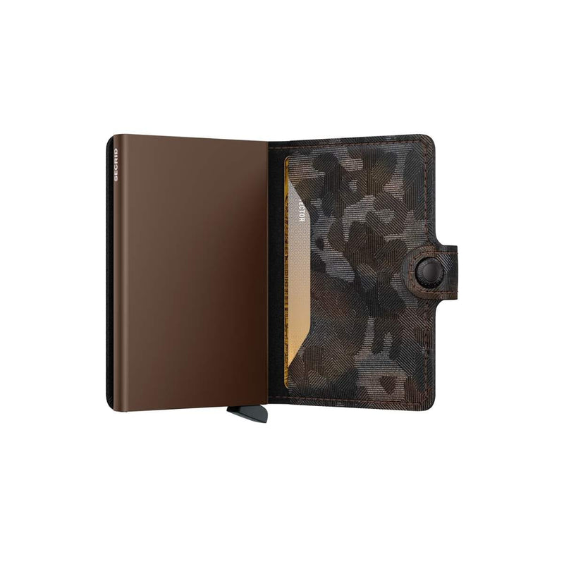 Secrid MINI WALLET Lederen kaartenhouder, Jungle Brown