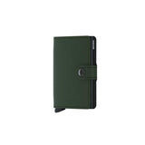 Secrid MINI WALLET Lederen kaartenhouder, Matte Green-Black