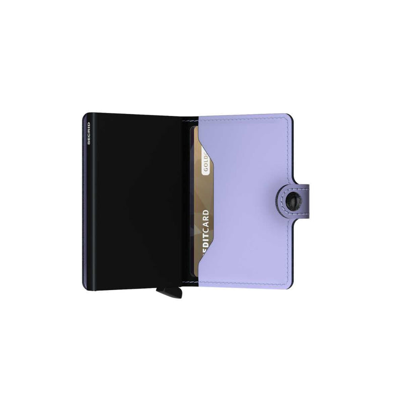 Secrid MINI WALLET Lederen kaartenhouder, Matte Lilac-Black