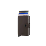 Secrid MINI WALLET Lederen kaartenhouder, Matte Truffle