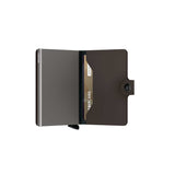 Secrid MINI WALLET Lederen kaartenhouder, Matte Truffle