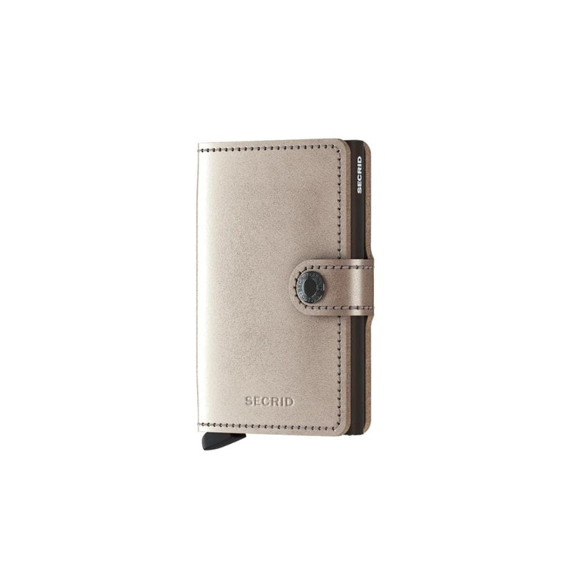 Secrid MINI WALLET Lederen kaartenhouder, Metallic Bronze