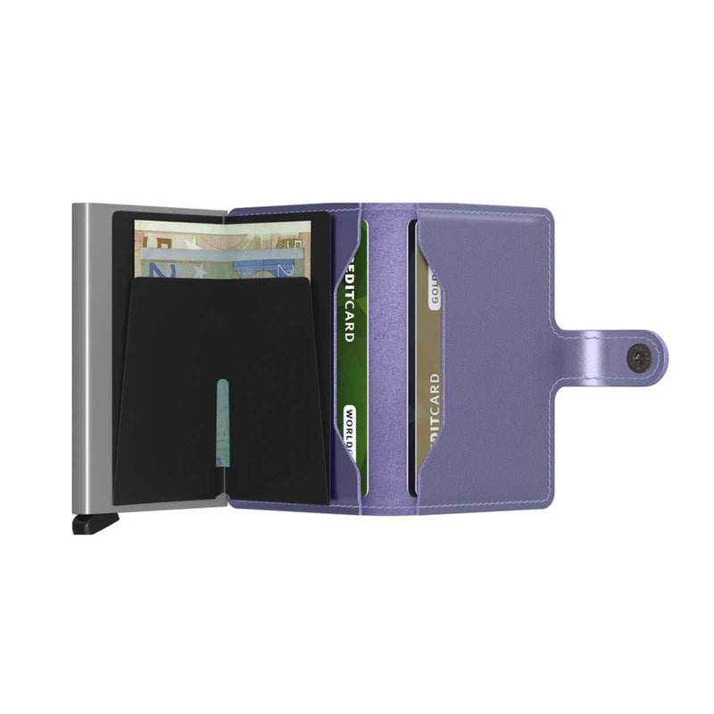 Secrid MINI WALLET Lederen kaartenhouder, Metallic Lila