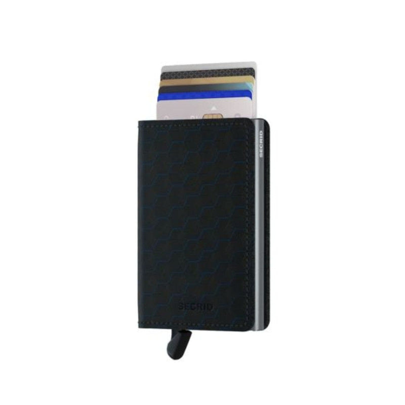 Secrid MINI WALLET Lederen kaartenhouder, Optical Black-Titanium