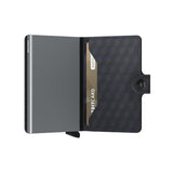 Secrid MINI WALLET Lederen kaartenhouder, Optical Black-Titanium