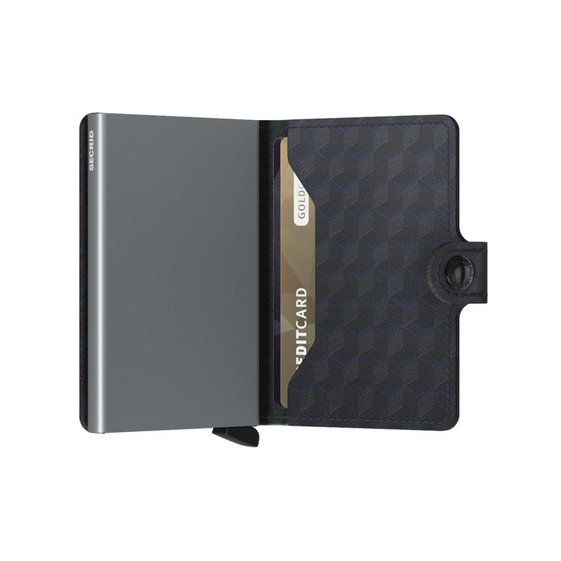 Secrid MINI WALLET Lederen kaartenhouder, Optical Black-Titanium