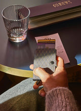 Secrid MINI WALLET Lederen kaartenhouder, Optical Grey-Yellow