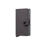 Secrid MINI WALLET Lederen kaartenhouder, Optical Grey-Yellow