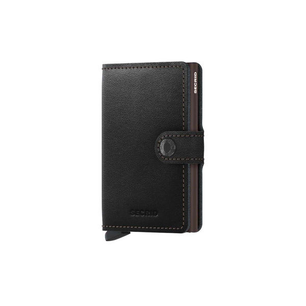 Secrid MINI WALLET Lederen kaartenhouder, Original Black-Brown