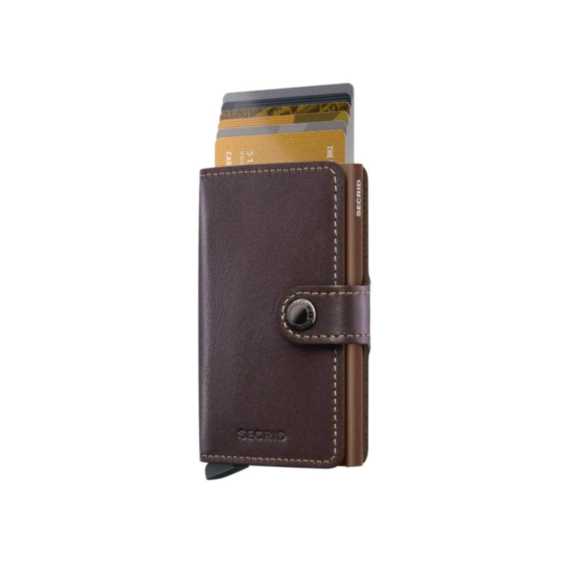 Secrid MINI WALLET Lederen Kaartenhouder, Original Chocolate