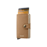 Secrid MINI WALLET Lederen Kaartenhouder, Pebble Cappuccino