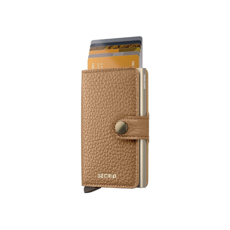 Secrid MINI WALLET Lederen Kaartenhouder, Pebble Cappuccino