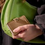 Secrid MINI WALLET Lederen Kaartenhouder, Pebble Cappuccino