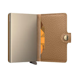 Secrid MINI WALLET Lederen Kaartenhouder, Pebble Cappuccino