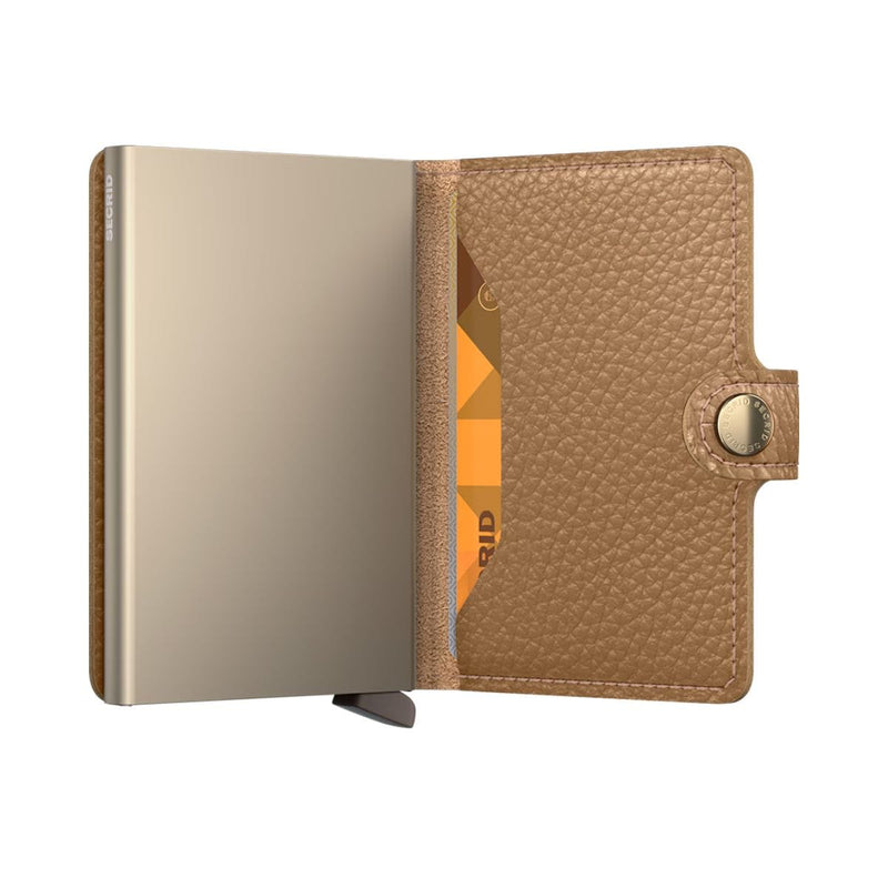 Secrid MINI WALLET Lederen Kaartenhouder, Pebble Cappuccino