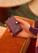 Secrid MINI WALLET Lederen Kaartenhouder, Pebble Grape