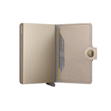 Secrid MINI WALLET Lederen Kaartenhouder, Pebble Latte