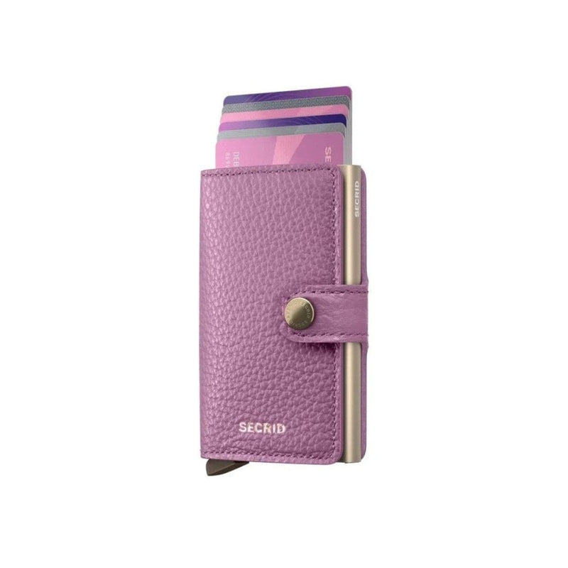 Secrid MINI WALLET Lederen Kaartenhouder, Pebble Orchid