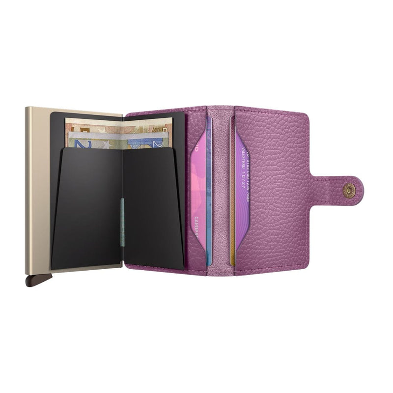 Secrid MINI WALLET Lederen Kaartenhouder, Pebble Orchid