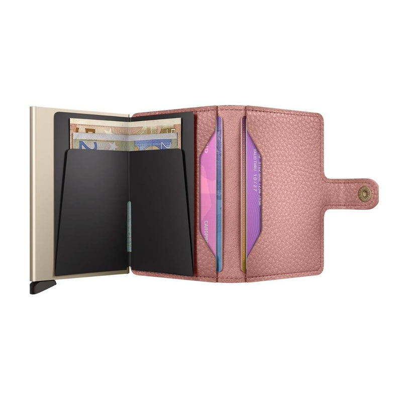 Secrid MINI WALLET Lederen Kaartenhouder, Pebble Rose