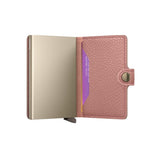 Secrid MINI WALLET Lederen Kaartenhouder, Pebble Rose