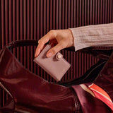 Secrid MINI WALLET Lederen Kaartenhouder, Pebble Rose