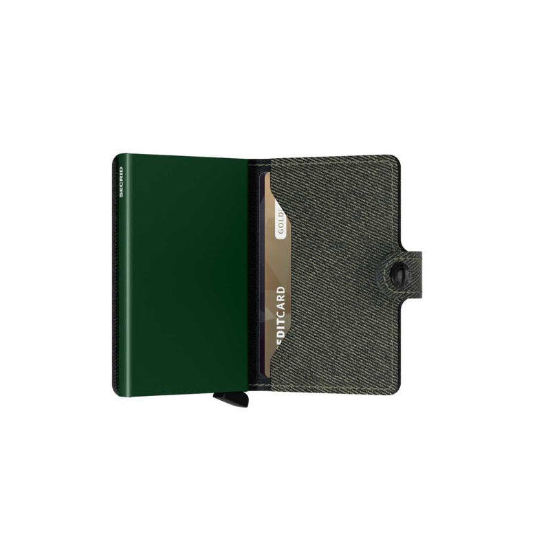 Secrid MINI WALLET Lederen kaartenhouder, Twist Green