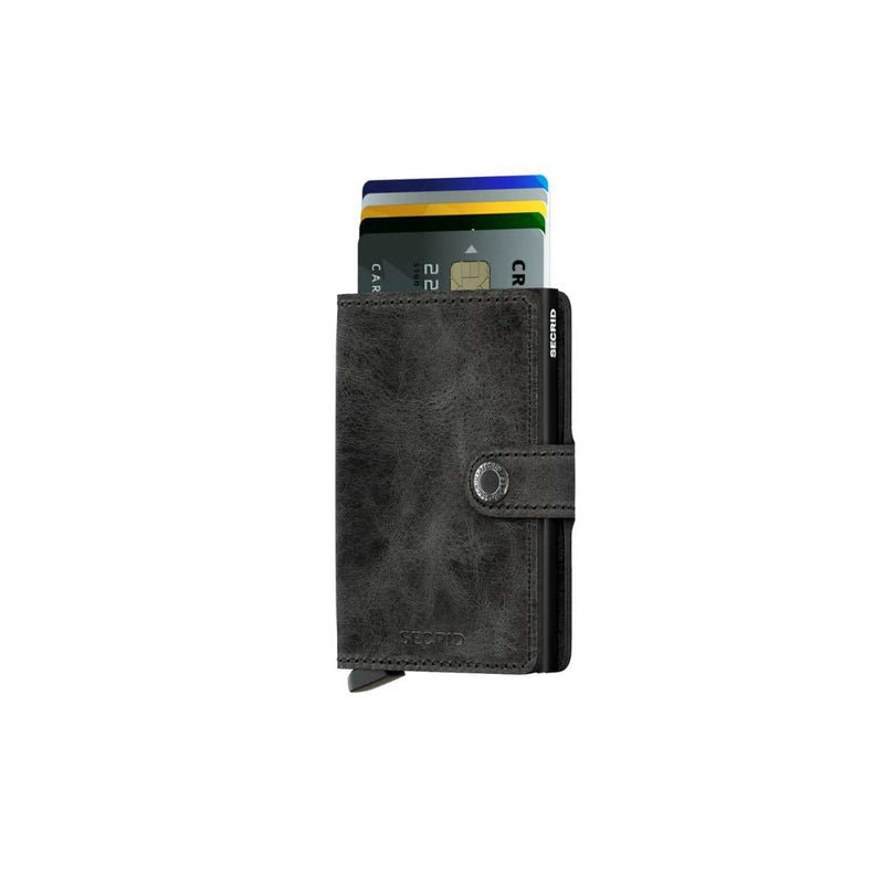 Secrid MINI WALLET Lederen kaartenhouder, Vintage Black