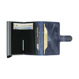 Secrid MINI WALLET Lederen kaartenhouder, Vintage Blue