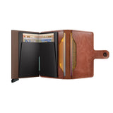 Secrid MINI WALLET Lederen kaartenhouder, Vintage Cognac-Brown